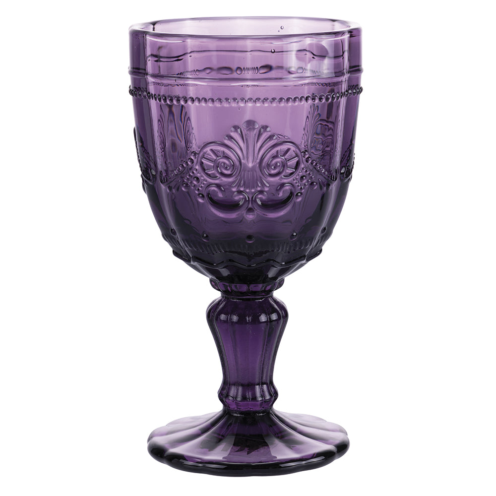 Coffret de 4 verres 265 ml en verre à décor guilloché Syrah Provence