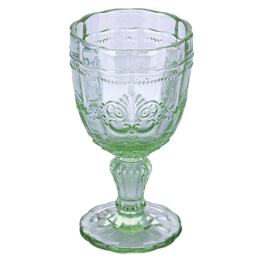 Coffret de 4 verres 265 ml en verre transparent à décor arabesque Syrah Verdure