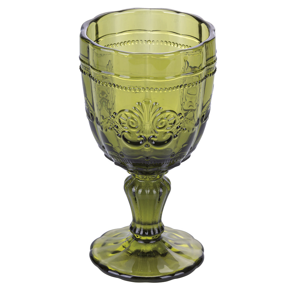 Coffret de 4 verres 265 ml en verre transparent à décor arabesque Syrah Verdure