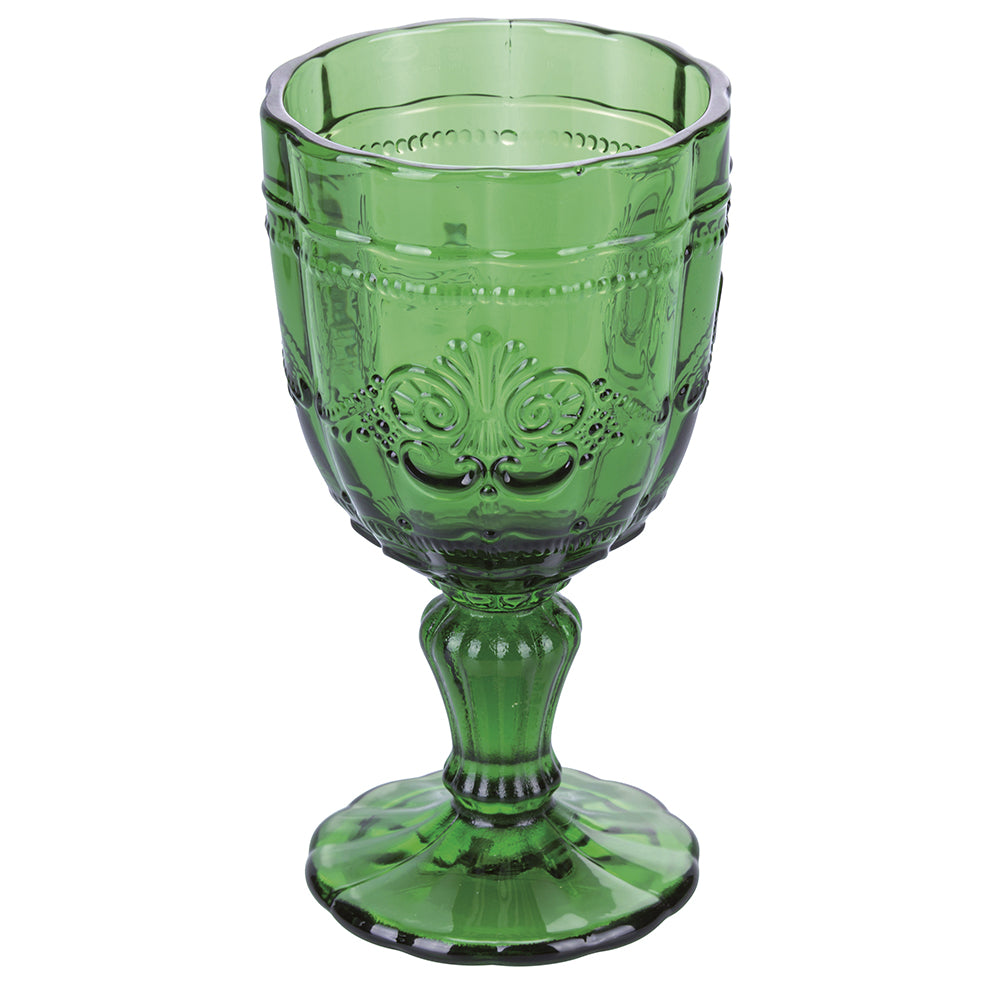 Coffret de 4 verres 265 ml en verre transparent à décor arabesque Syrah Verdure