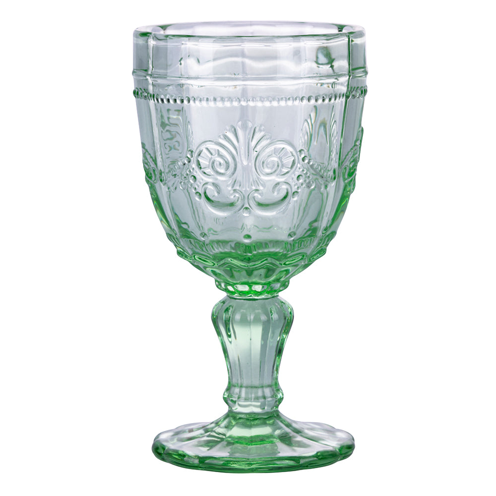 Coffret de 4 verres 265 ml en verre transparent à décor arabesque Syrah Verdure