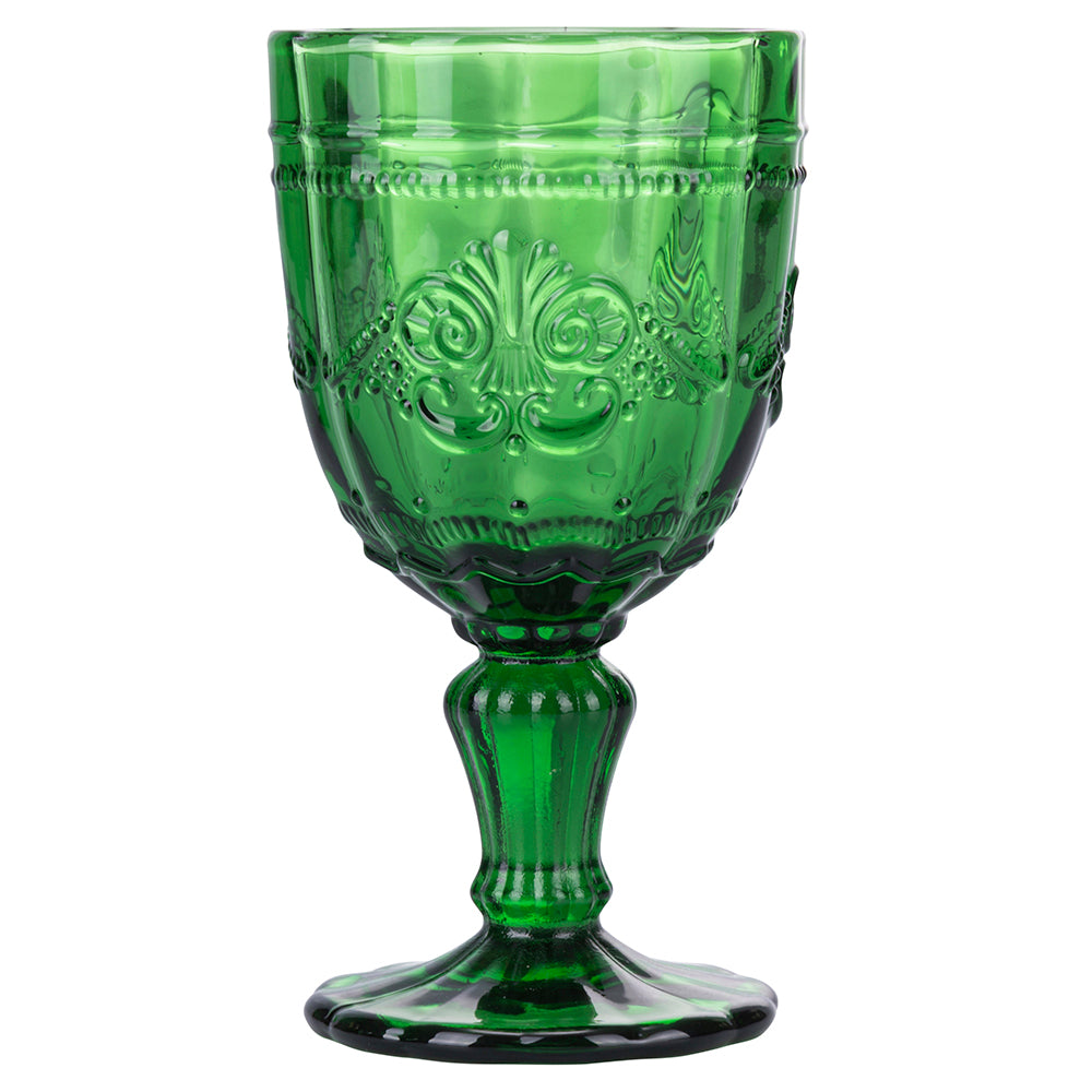 Coffret de 4 verres 265 ml en verre transparent à décor arabesque Syrah Verdure