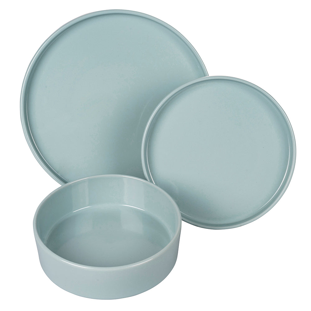 Coffret 12 pièces en grès cérame pour 4 couverts Gourmet Turquoise