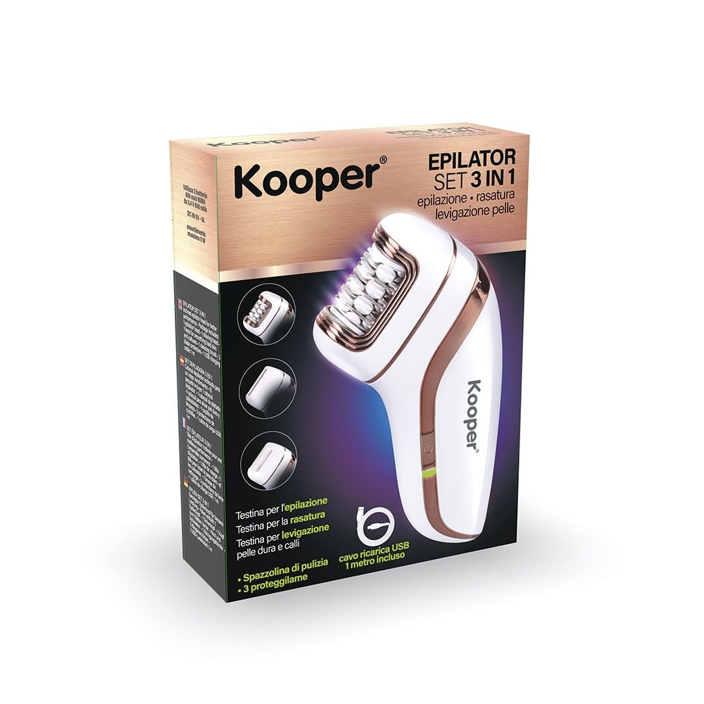 Épilateur 3 en 1, ensemble rasoir et pédicure Epilator Kooper