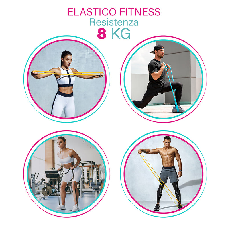 Elastico fitness 6-8-10 kg per esercizi forza muscolare e stretching FitLover
