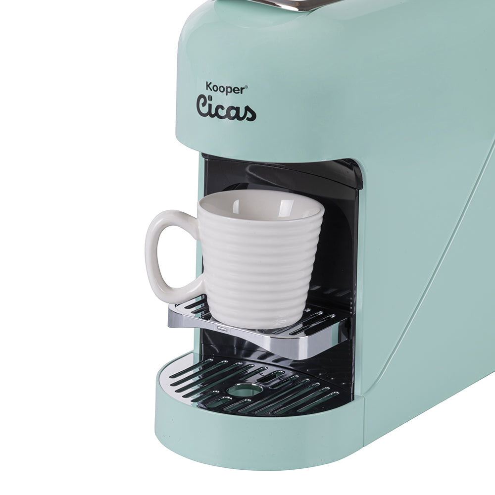 Machine à café expresso à capsules Cicas Kooper 1400 W aigue-marine