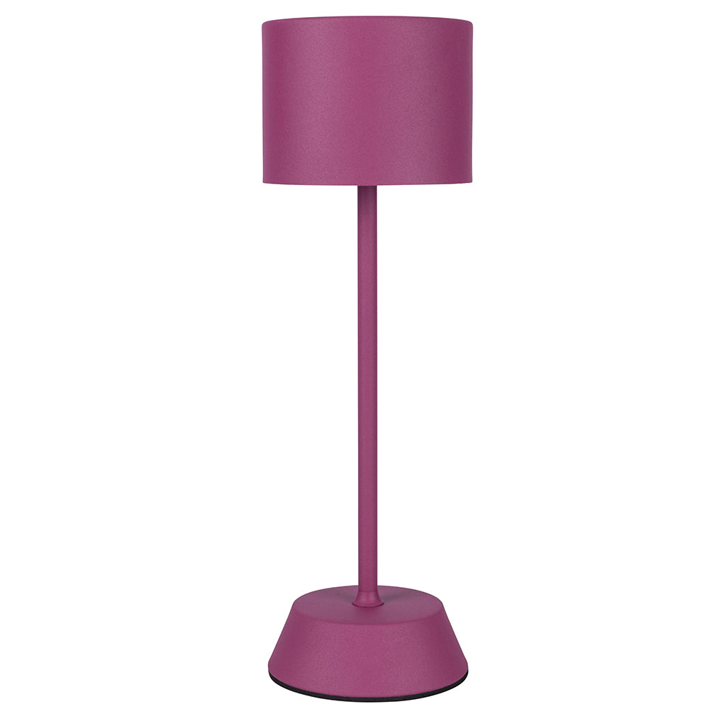 Lampe de table Aladina fuchsia avec capteur tactile rechargeable 3 intensités de luminosité