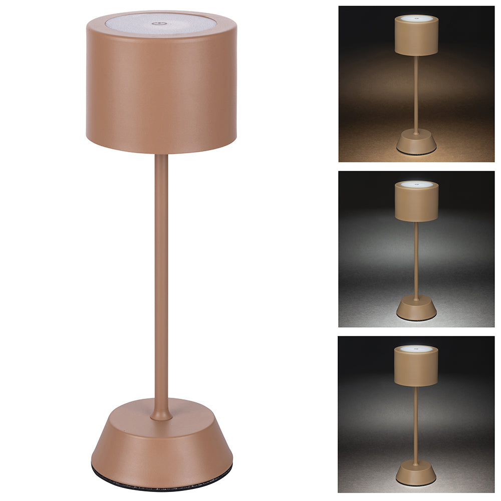 Lampada da tavolo touch ricaricabile moderna ed elegante 3 intensità luminose per interni ed esterni 4 toni