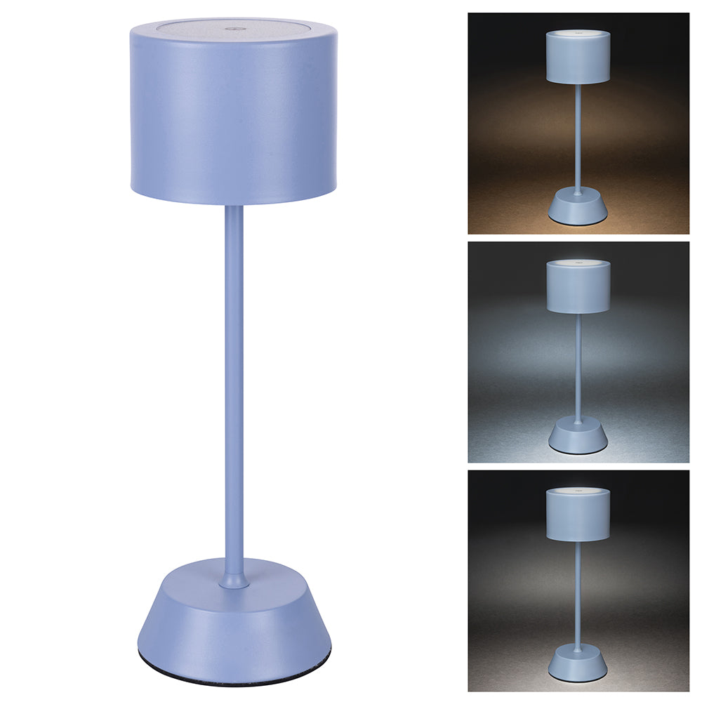 Lampada da tavolo indaco touch con regolazione 3 intensità di luminosità ricaricabile design elegante interno esterno