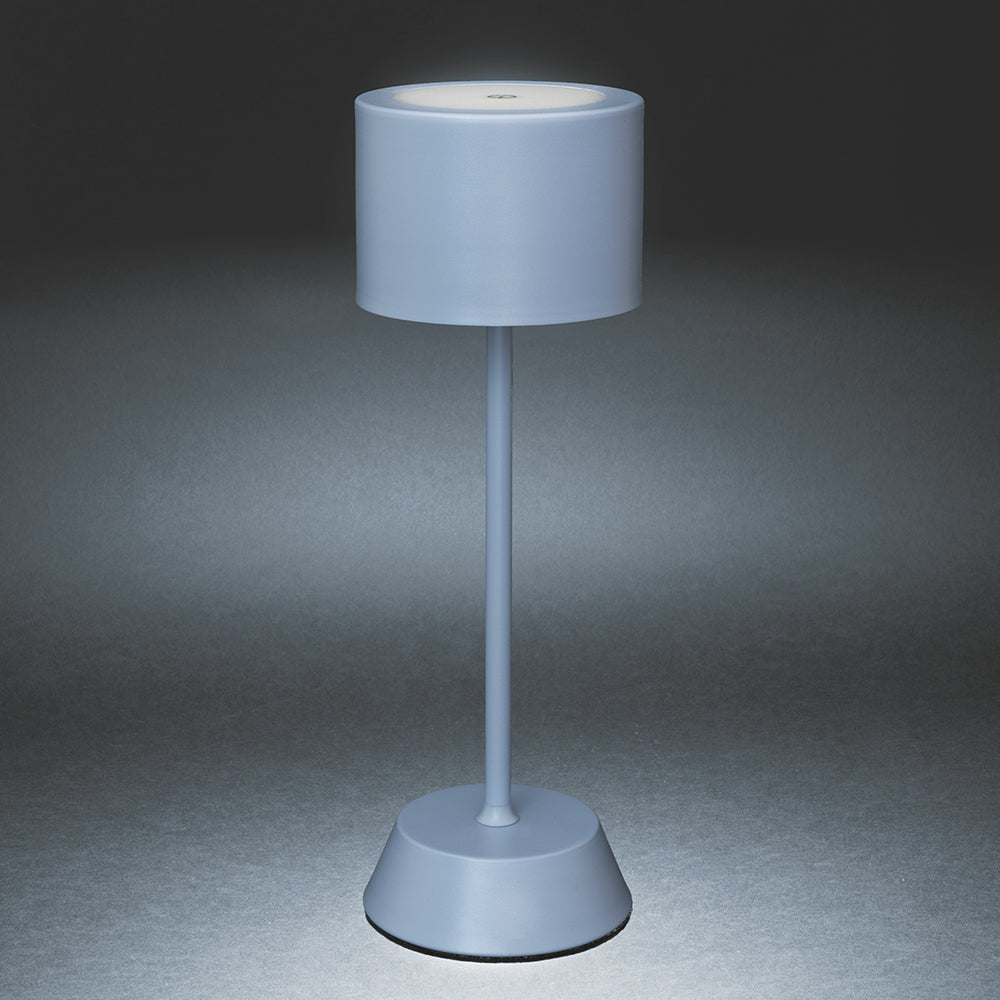 Lampada da tavolo indaco touch con regolazione 3 intensità di luminosità ricaricabile design elegante interno esterno