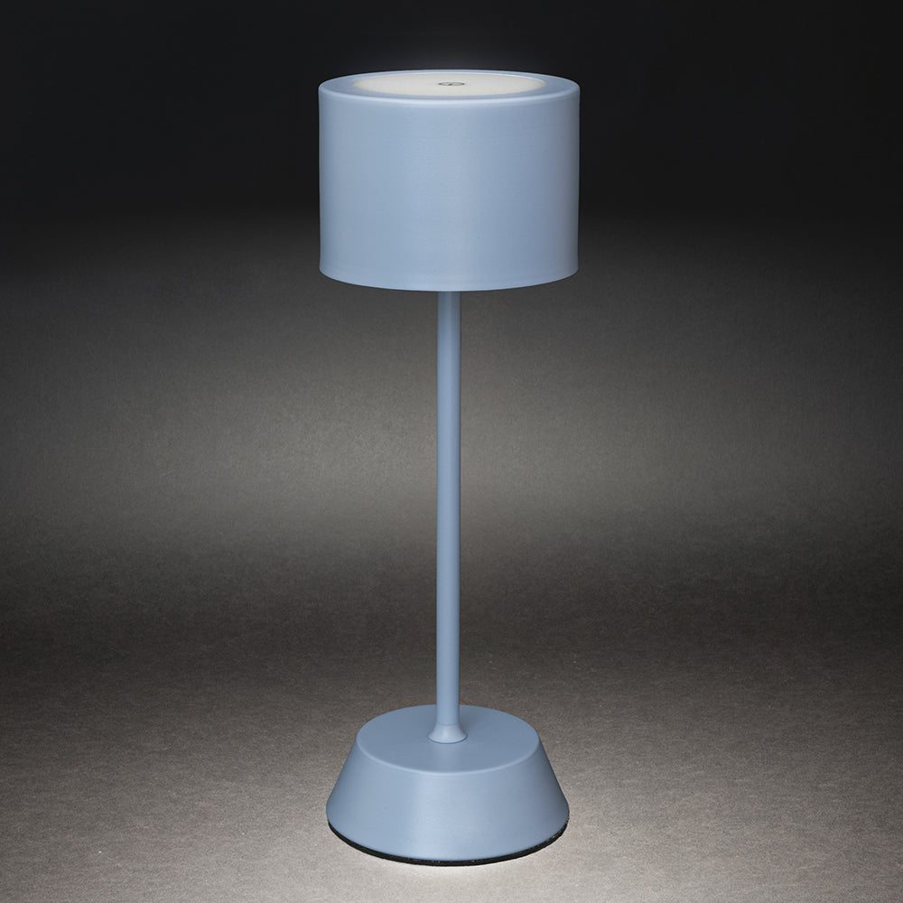 Lampada da tavolo indaco touch con regolazione 3 intensità di luminosità ricaricabile design elegante interno esterno