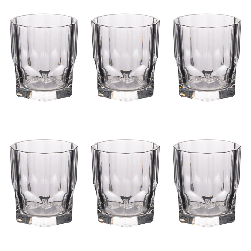 Set 6 bicchieri acqua vetro trasparente 340 ml eleganti stile moderno lavabili in lavastoviglie tavola iconica