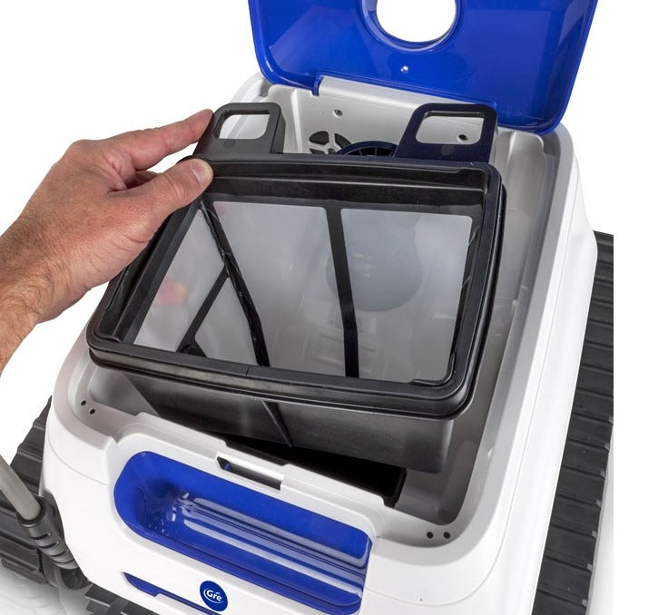 Robot puliscifondo con doppio motore ed aspirazione ciclonica per piscinae ER230 GRE