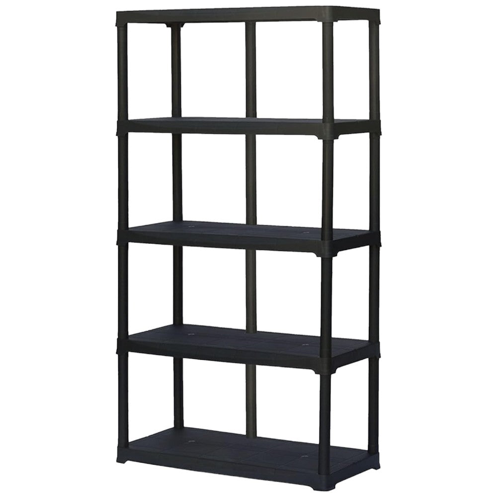 Kit étagères en polypropylène haute résistance 5 étagères avec renfort central 300 Kg max