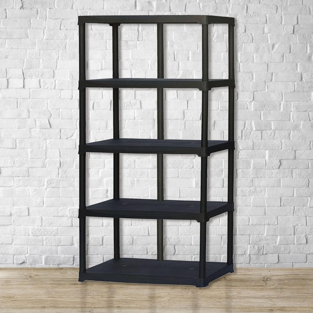 Kit étagères en polypropylène haute résistance 5 étagères avec renfort central 300 Kg max