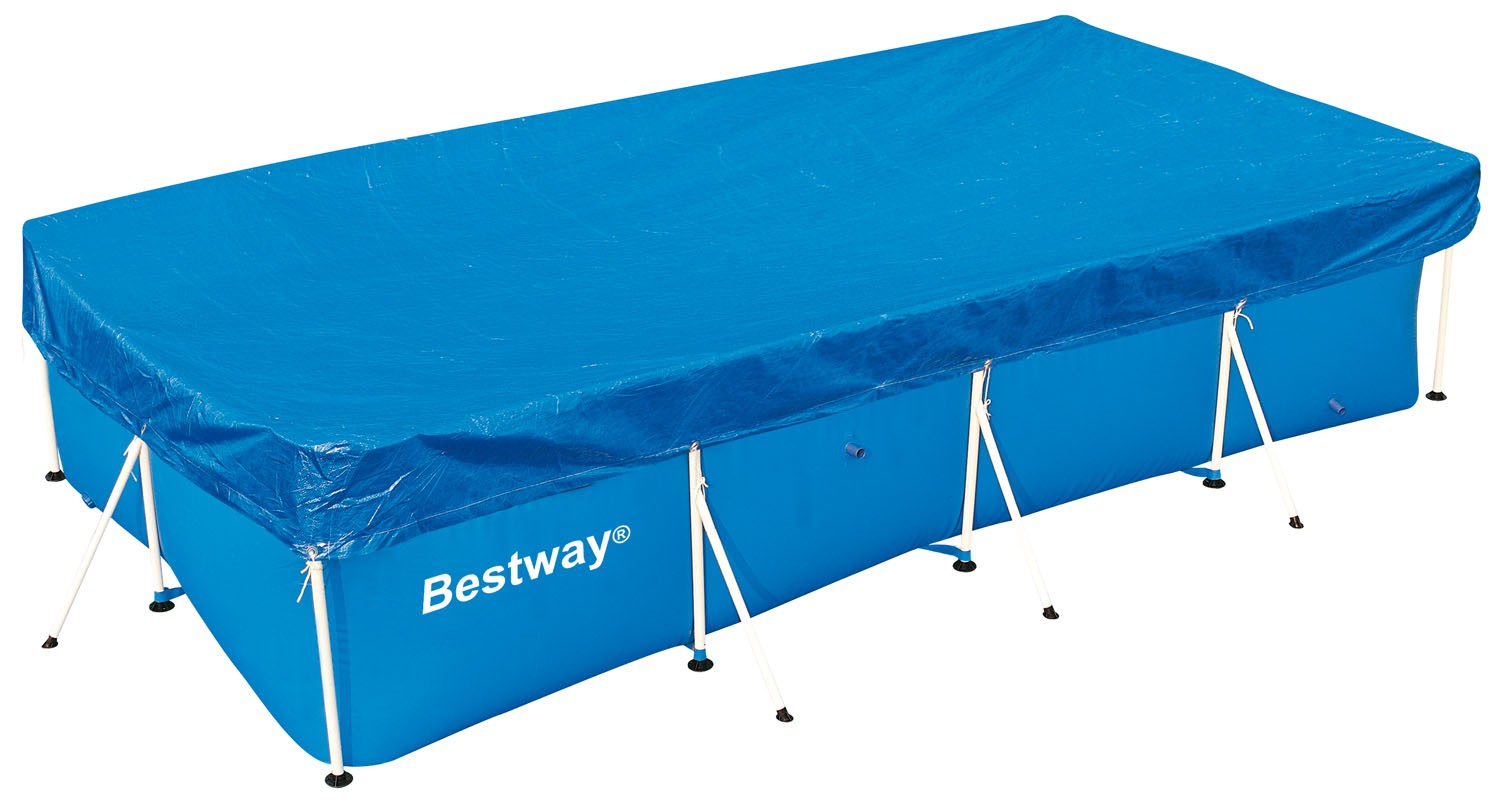 Couverture de piscine 400 x 200 à structure rectangulaire Bestway 58107 