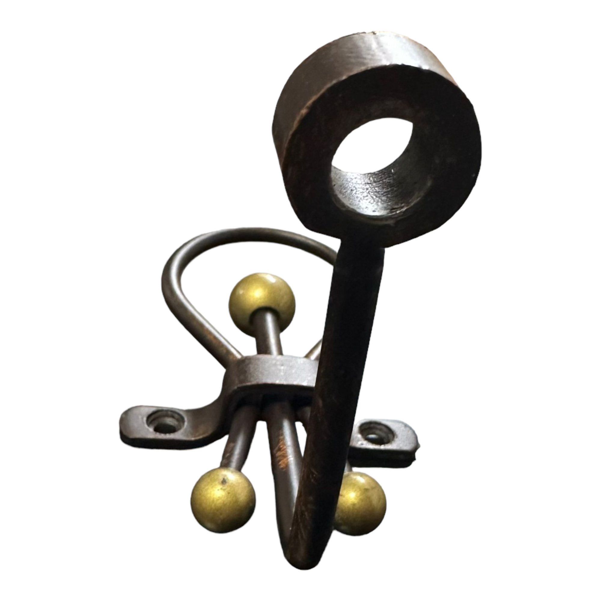 Mensola bagno in vetro temperato e ferro battuto lavorazione artigianale Golden Rust