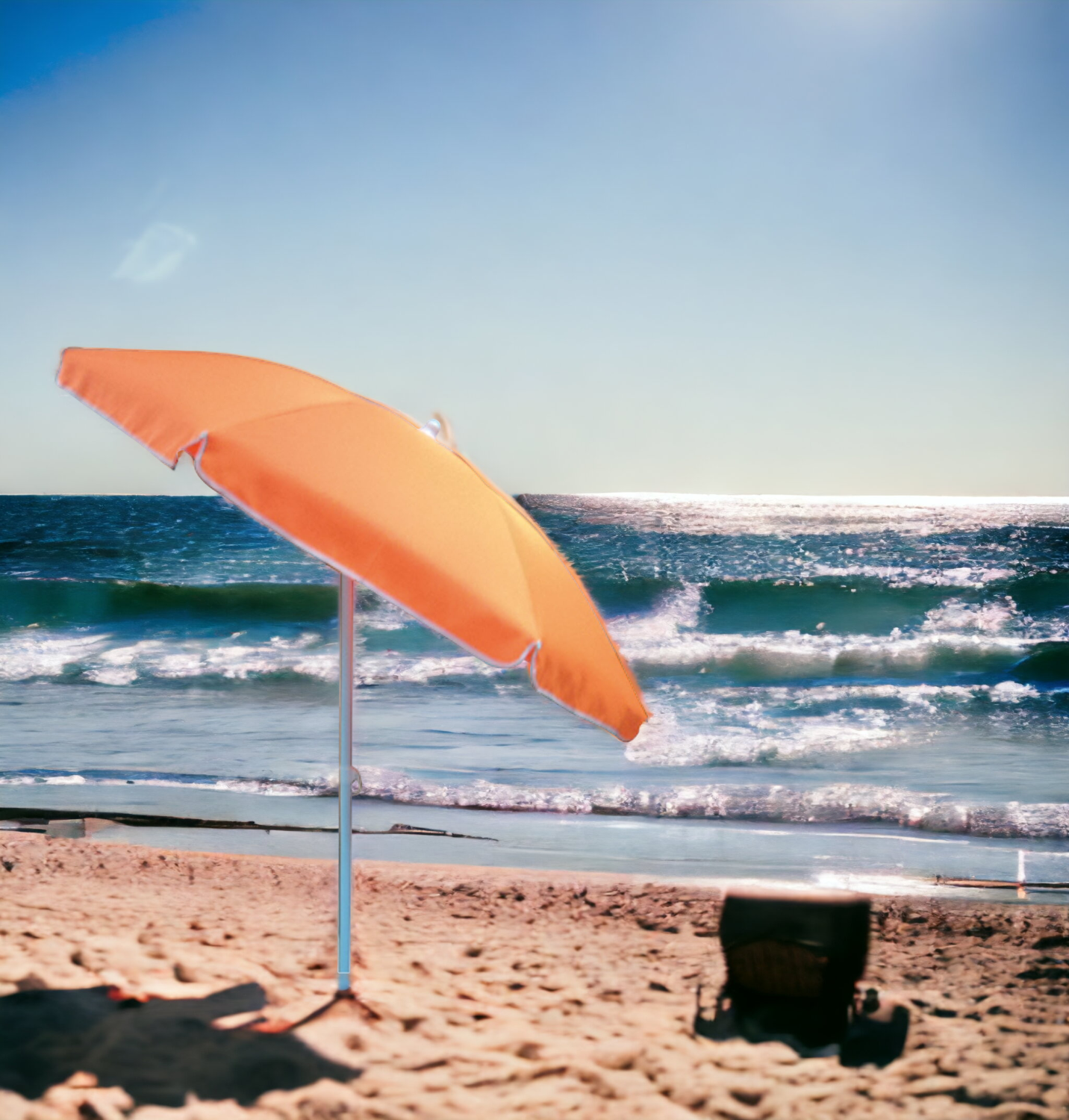 Ombrellone da spiaggia reclinabile con custodia tracolla - Solero arancione