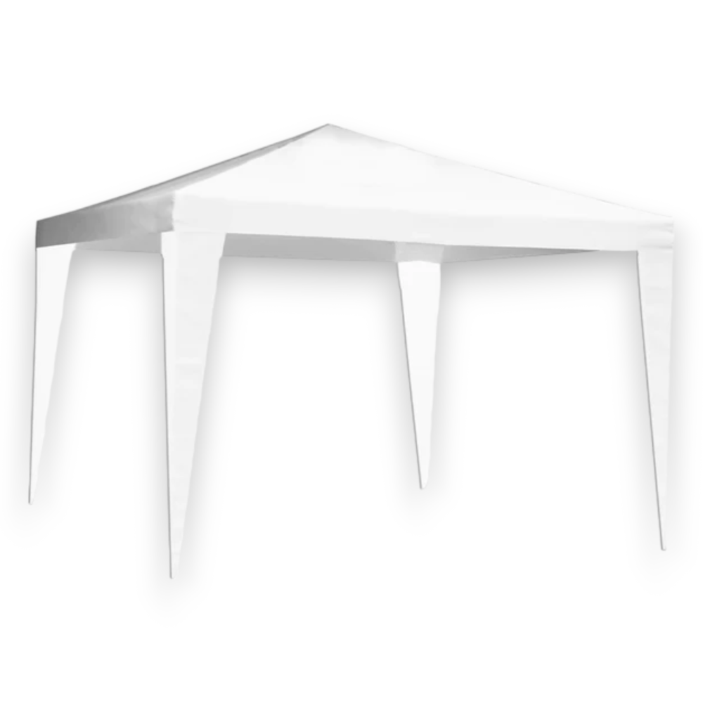 Gazebo 3x4 m avec structure en acier et couverture en polypropylène blanc pour foires et marchés