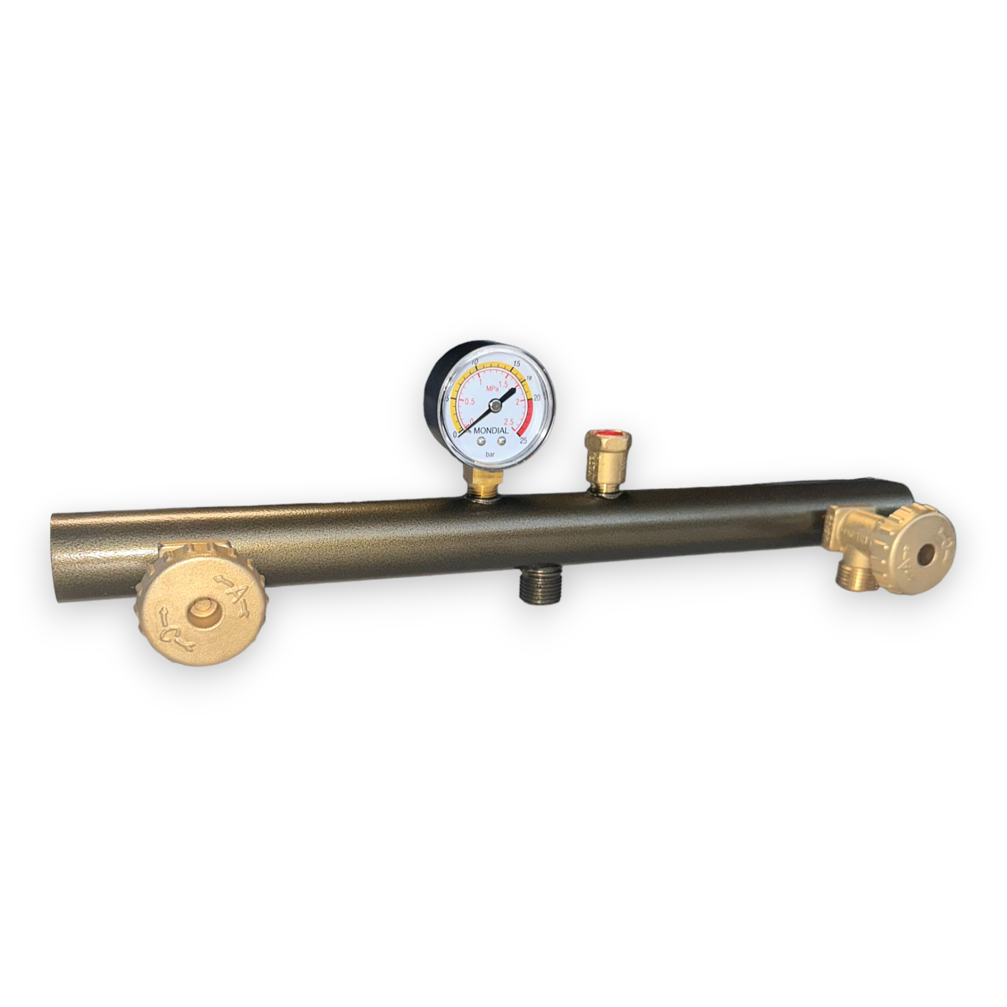 Centrale de contrôle du gaz GPL avec manomètre à deux éléments pour bouteilles