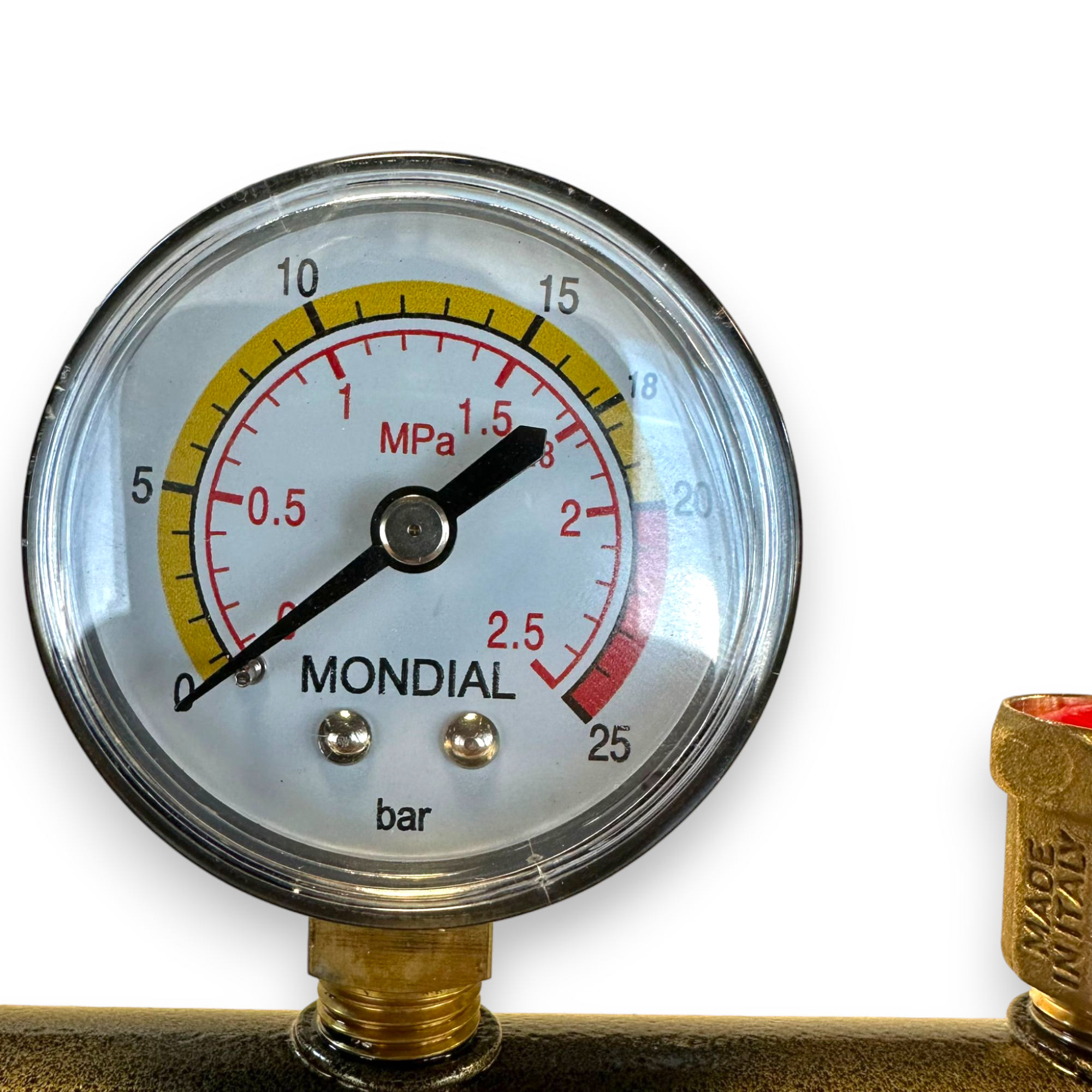 Centrale de contrôle du gaz GPL avec manomètre à deux éléments pour bouteilles