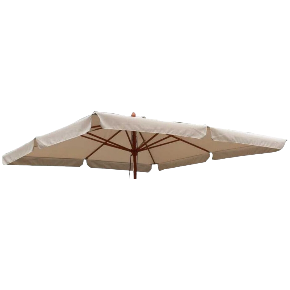 Housse de rechange en polyester pour parasol à mât central 3x4 m avec rebord et grille d'aération Vellem