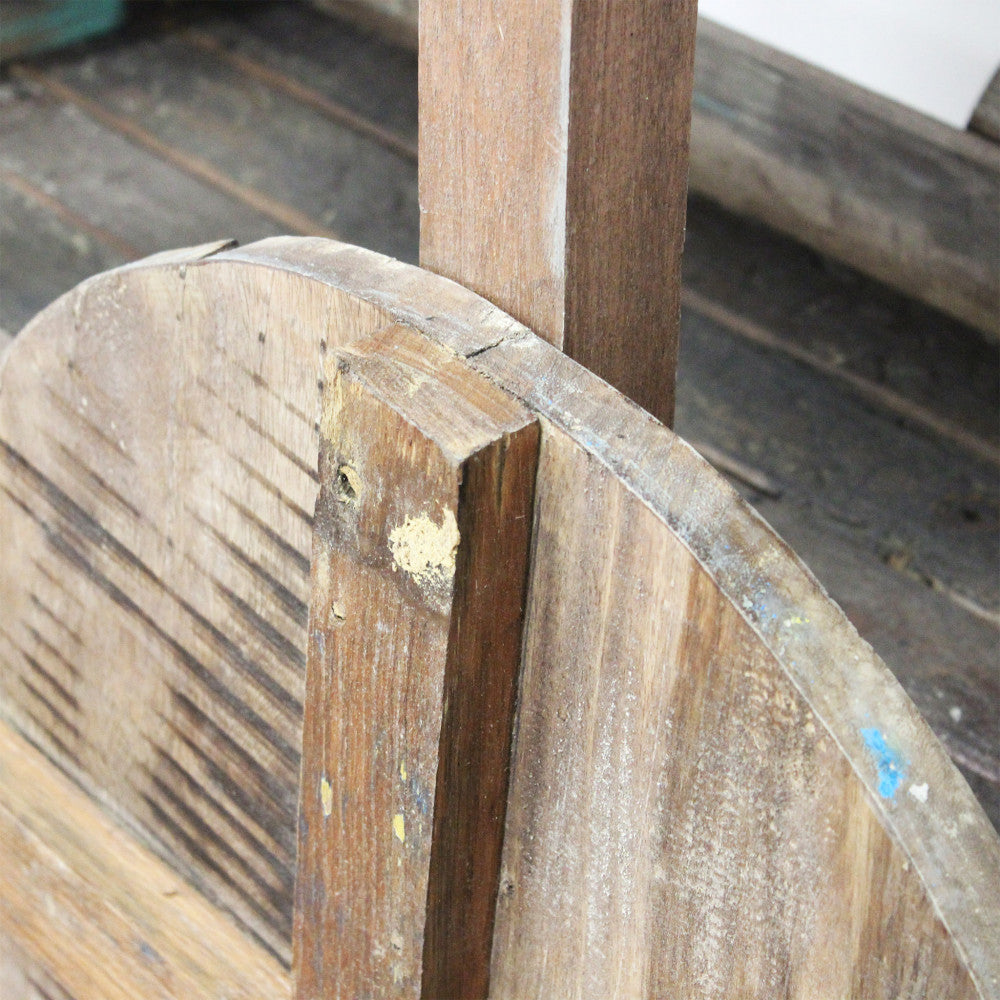 Libreria mobile scaffaletto carrello ornamentale in legno con ruote Sirio