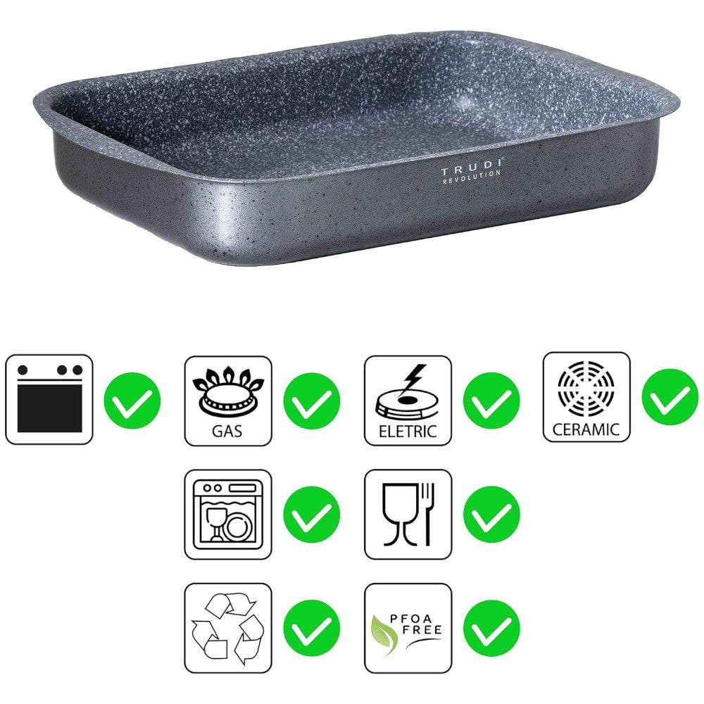 Plateau à lasagnes universel en aluminium tous feux et hautement antiadhésif TRUDI AETERNUM