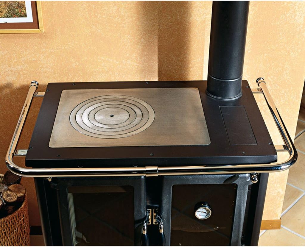 Cuisine Poêle à bois avec revêtement en majolique 7,2 kW Rosetta Liberty bordeaux