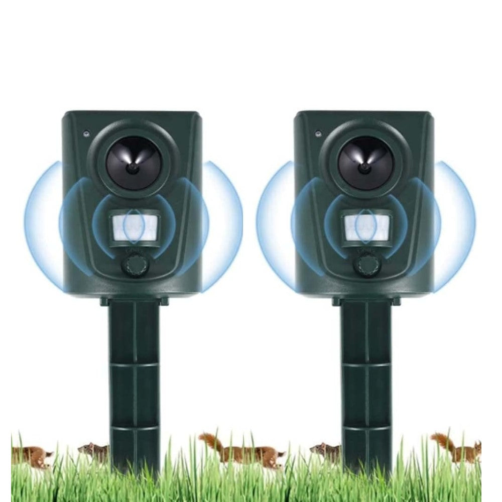 Répulsif animaux à ultrasons 11x6,5x45 cm pour l'extérieur