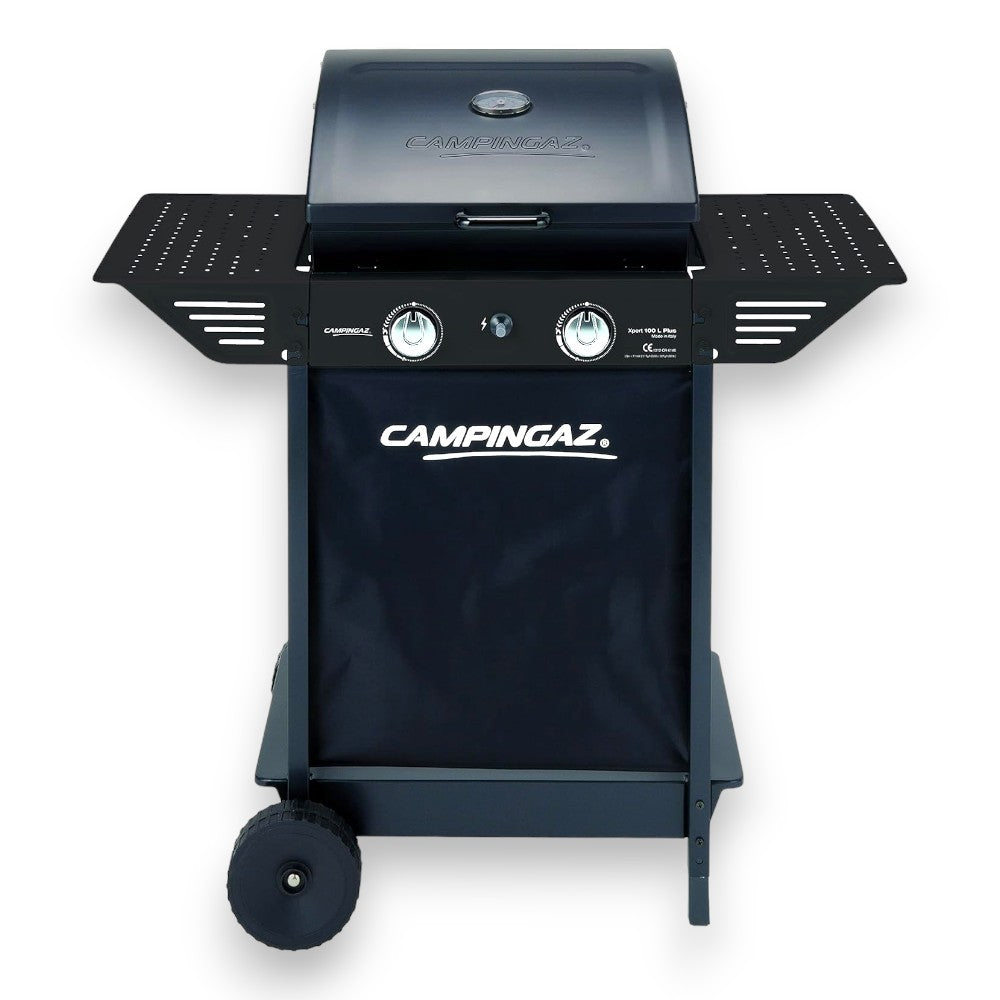 Barbecue à gaz 2 feux en acier avec roulettes et couvercle avec thermomètre XPERT 100 L PLUS