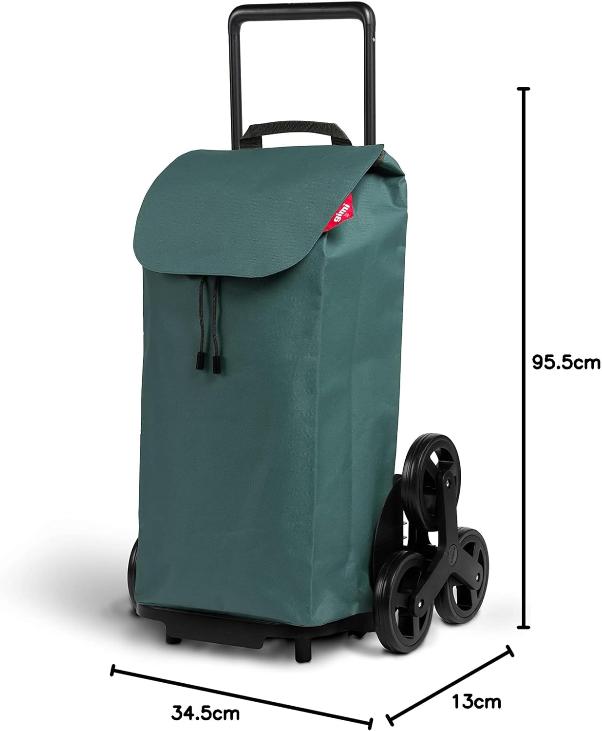 Chariot de courses pliable 2 en 1 avec 6 roues pour monter les escaliers avec sac de pluie 52 Lt GIMI Tris