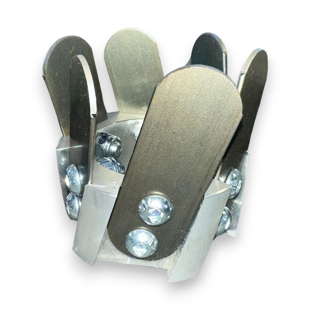 Tête de coupe-houe universelle avec 6 lames en aluminium pour débroussailleuses