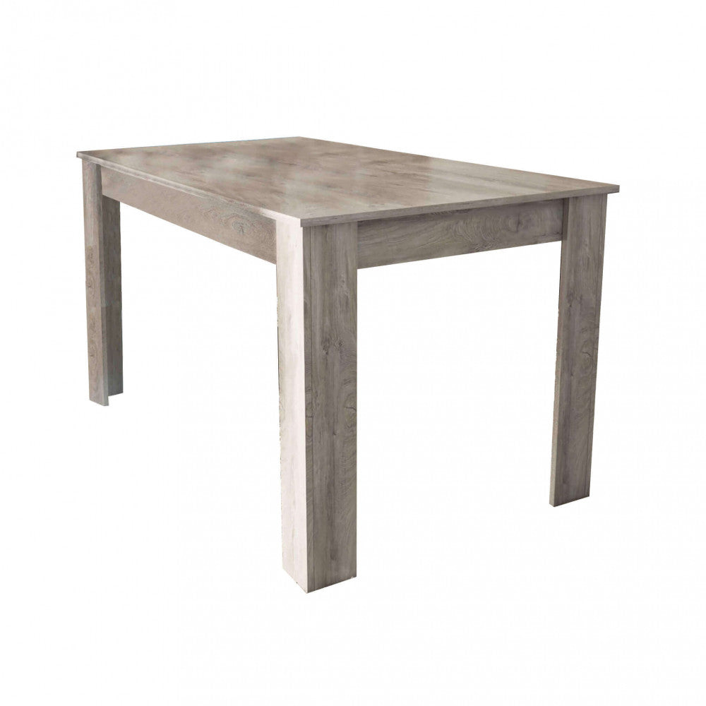 Table rectangulaire 138x80x75h cm pour intérieur cuisine salon en bois mélaminé bilaminé Positano