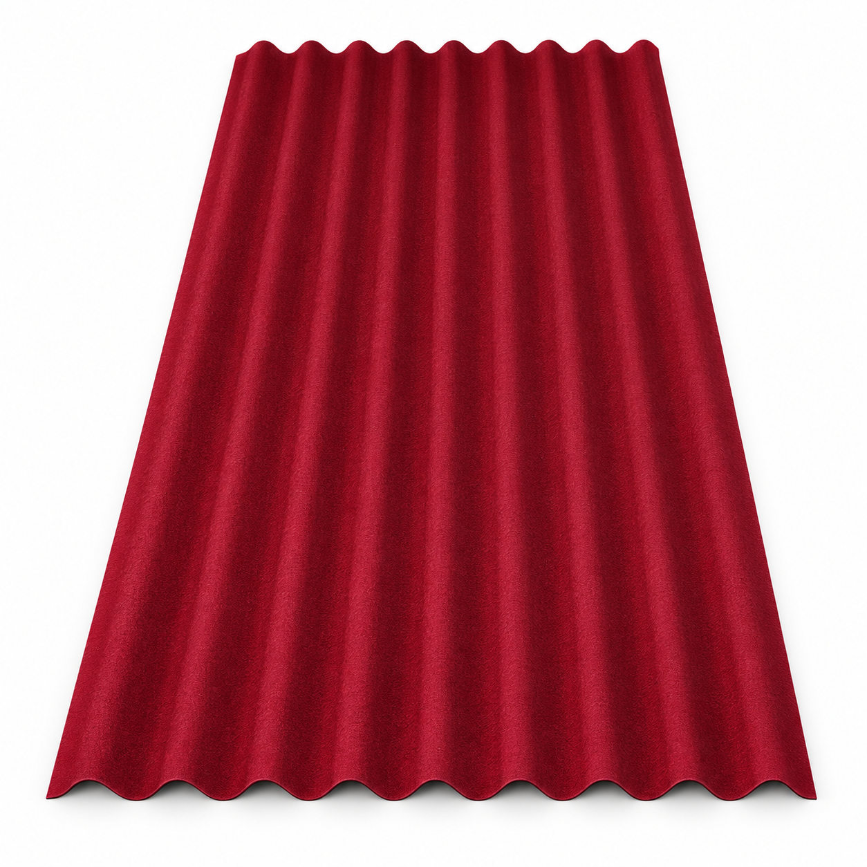 Lastra ondulata 200x85,5 cm impermeabile rinforzata in fibra bitumata per coperture e tettoie