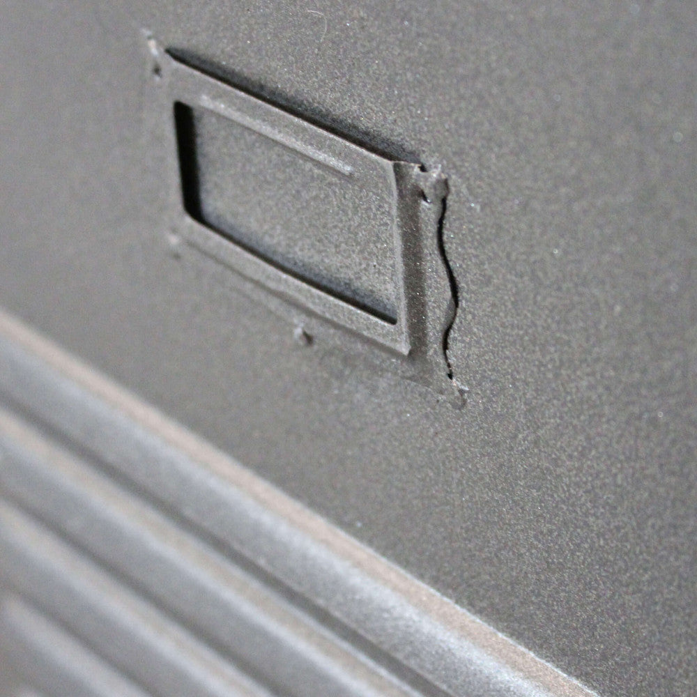 Mobile in acciaio e legno con ripiani e ante scorrevoli 116x40xH77 cm