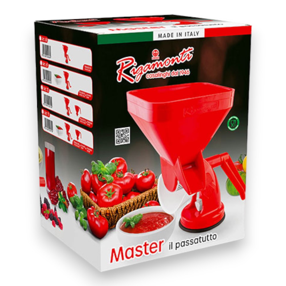 Presse-tomates manuel avec rouleau et manivelle pour cuisine 45x50x66 cm Master 