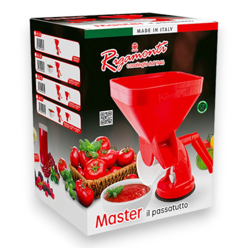 Passapomodoro manuale con rullo e manovella per cucina 45x50x66 cm Master
