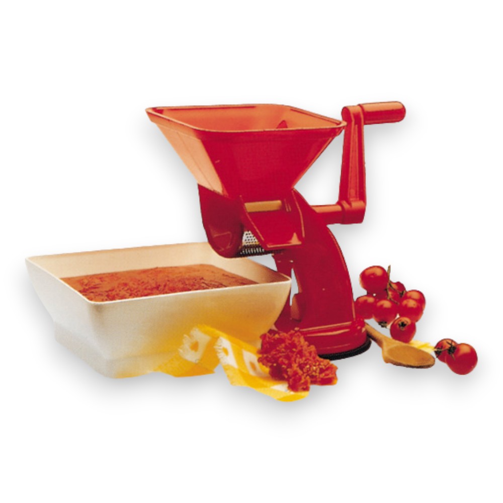Presse-tomates manuel avec rouleau et manivelle pour cuisine Velox 