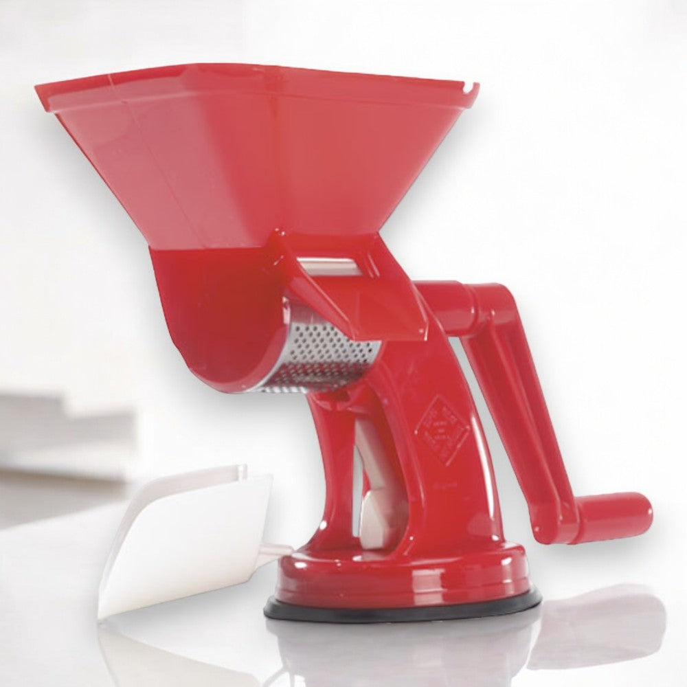 Presse-tomates manuel avec rouleau et manivelle pour cuisine Velox 