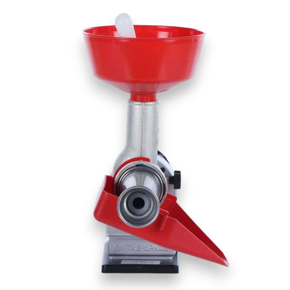 Presse-tomates électrique avec cône et entonnoir en acier inoxydable pour la cuisine 