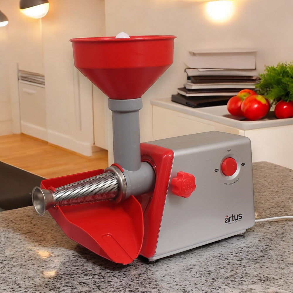 Presse-tomates électrique 385W + hachoir à viande pour cuisine 