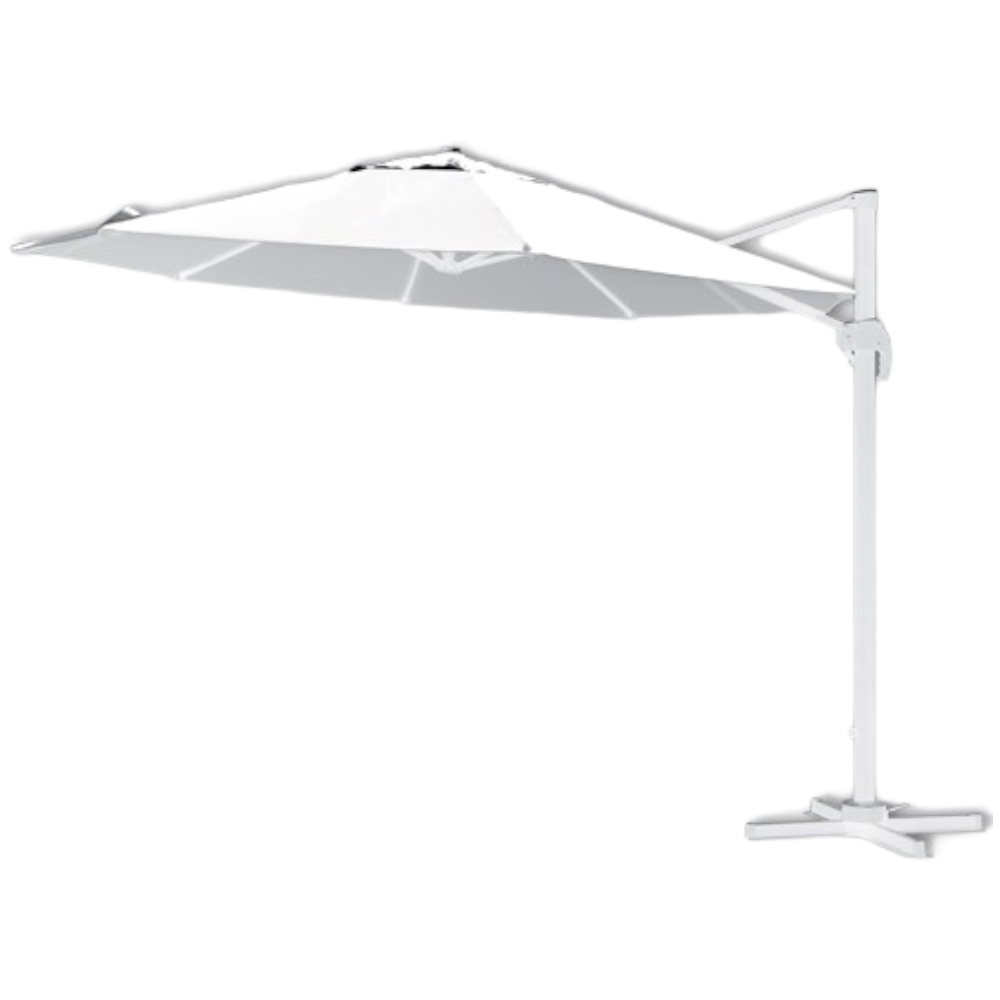<transcy>Parasols de jardin en aluminium blanc de qualité supérieure de 350 cm</transcy>