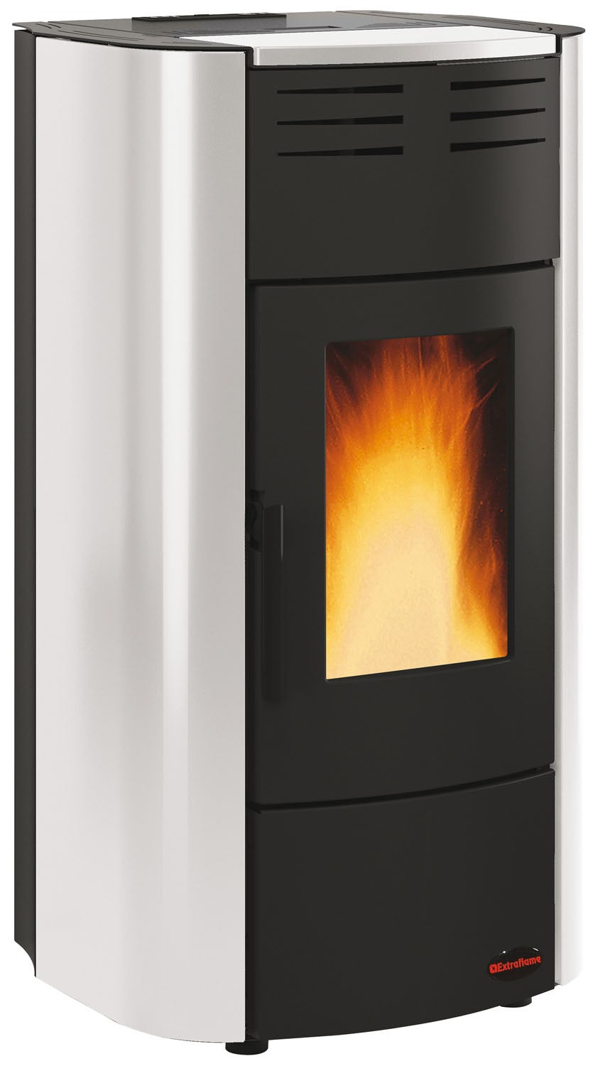 Termostufa a pellet con struttura in acciaio 18,8 kw con telecomando Raffaella 19 Nordica Extraflame