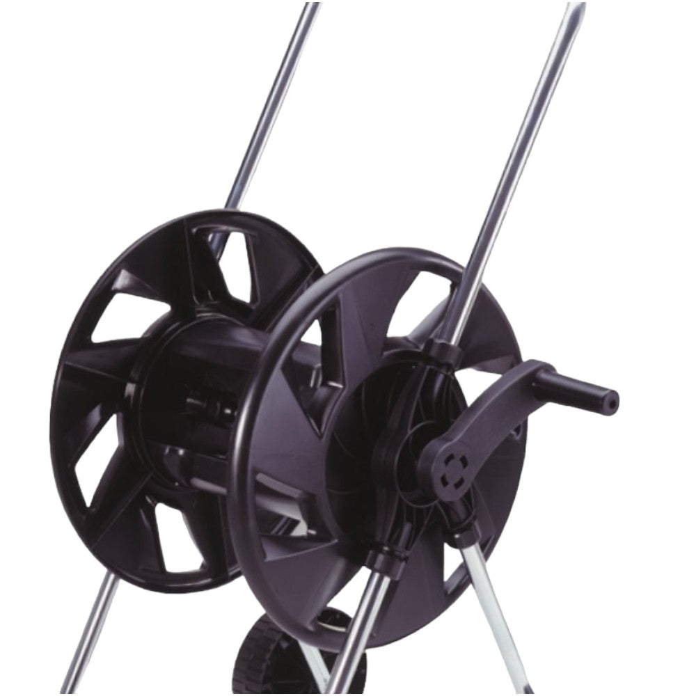 Chariot enrouleur de tuyau d'arrosage en acier pour tuyaux de 60 m