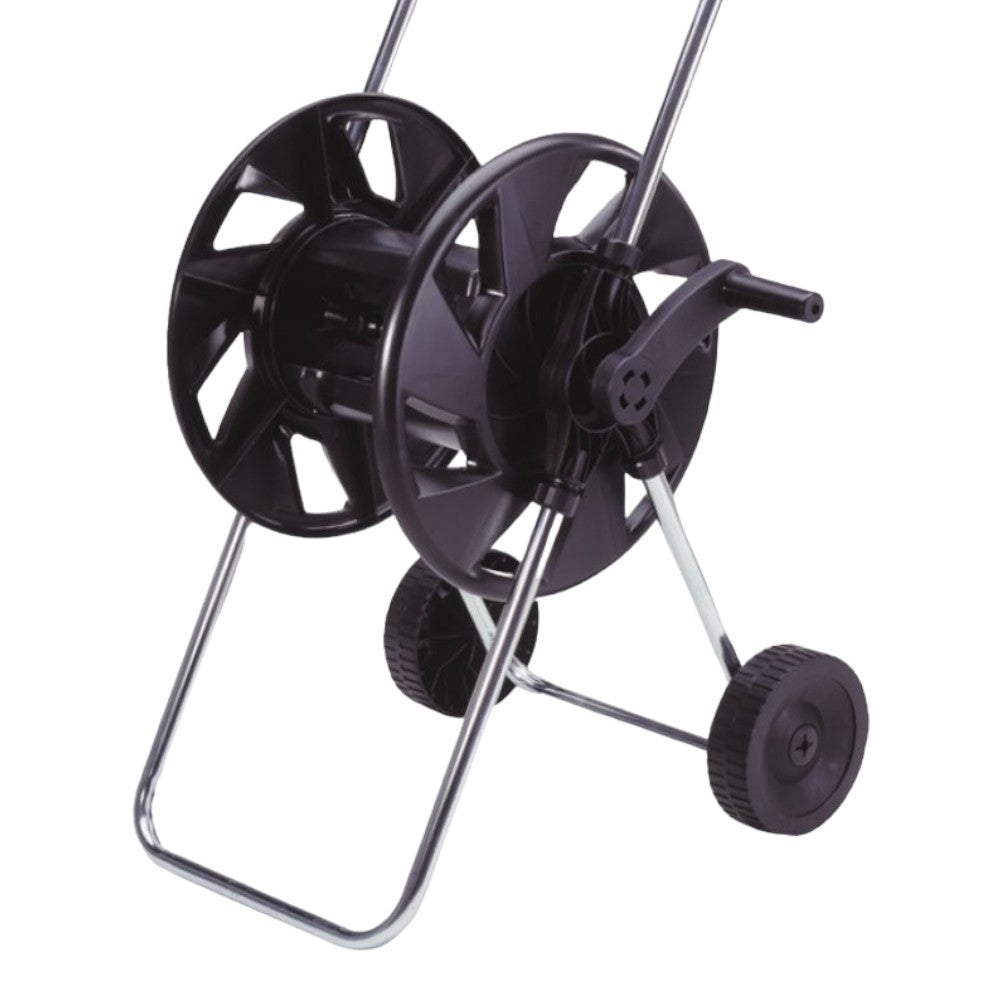 Chariot enrouleur de tuyau d'arrosage en acier pour tuyaux de 60 m