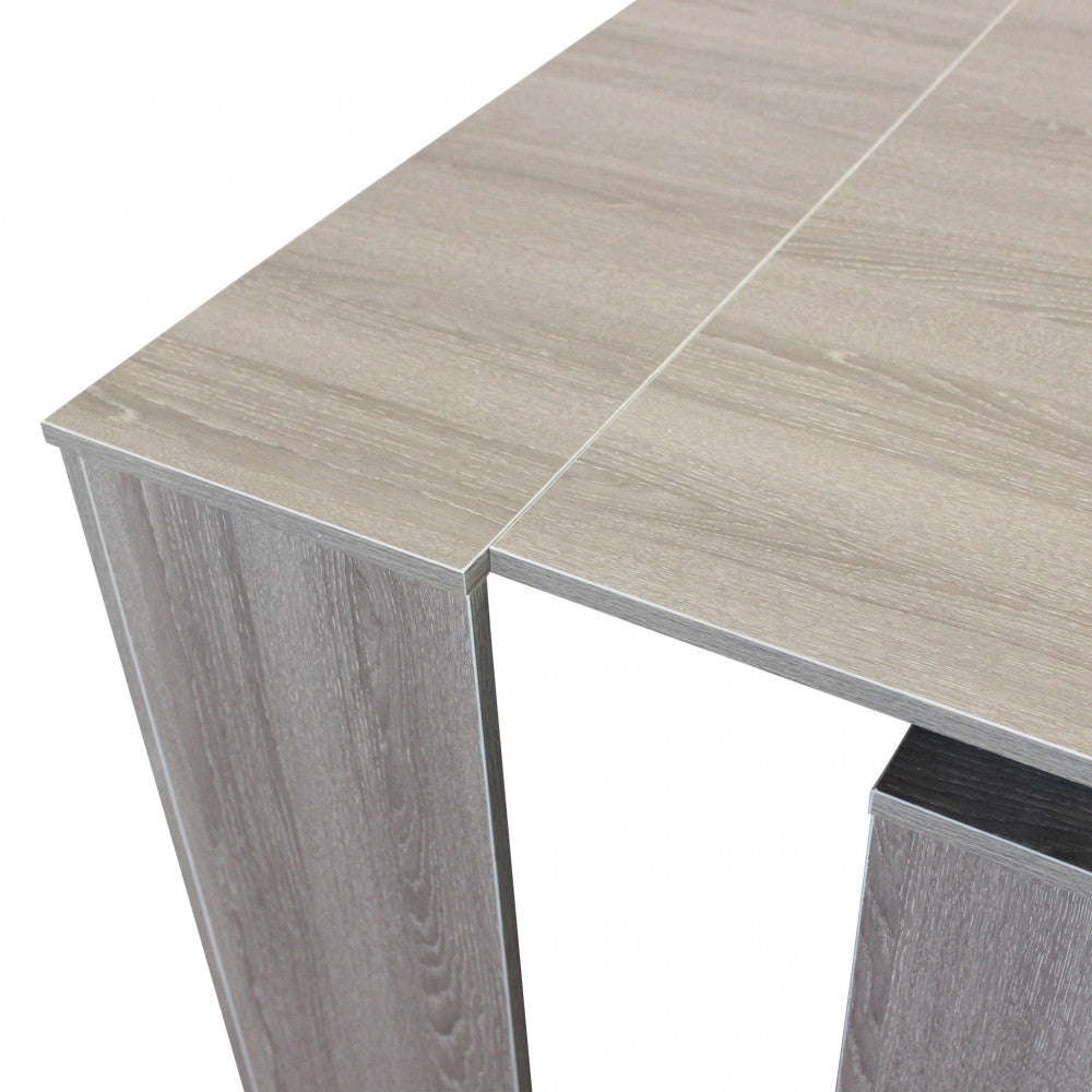 Tavolo consolle allungabile salvaspazio in mdf con struttura in metallo 90x50/300xH75 cm New Napoca