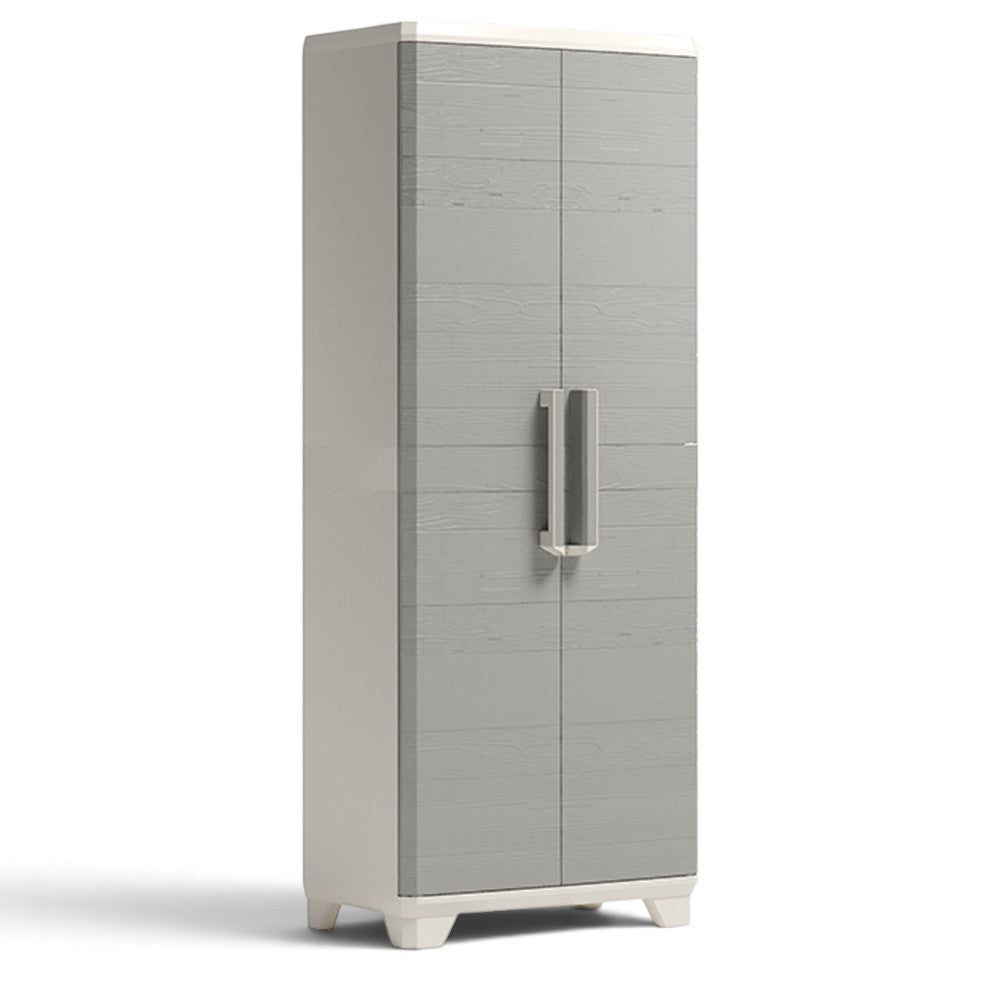 Armadio linear wood in resina tuttopiani lucchettabile con 2 ante e 3 ripiani Keter