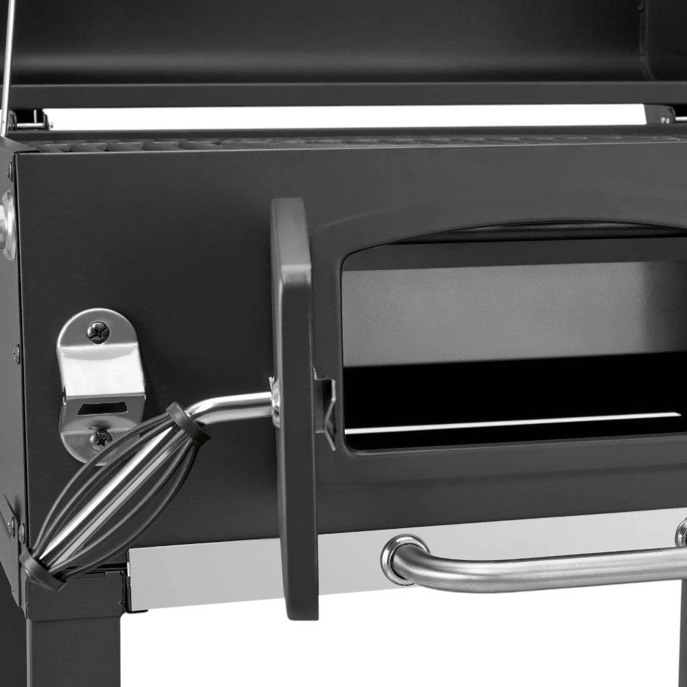Barbecue a carbone carrellato con termostato e griglia 115x55xH106 cm