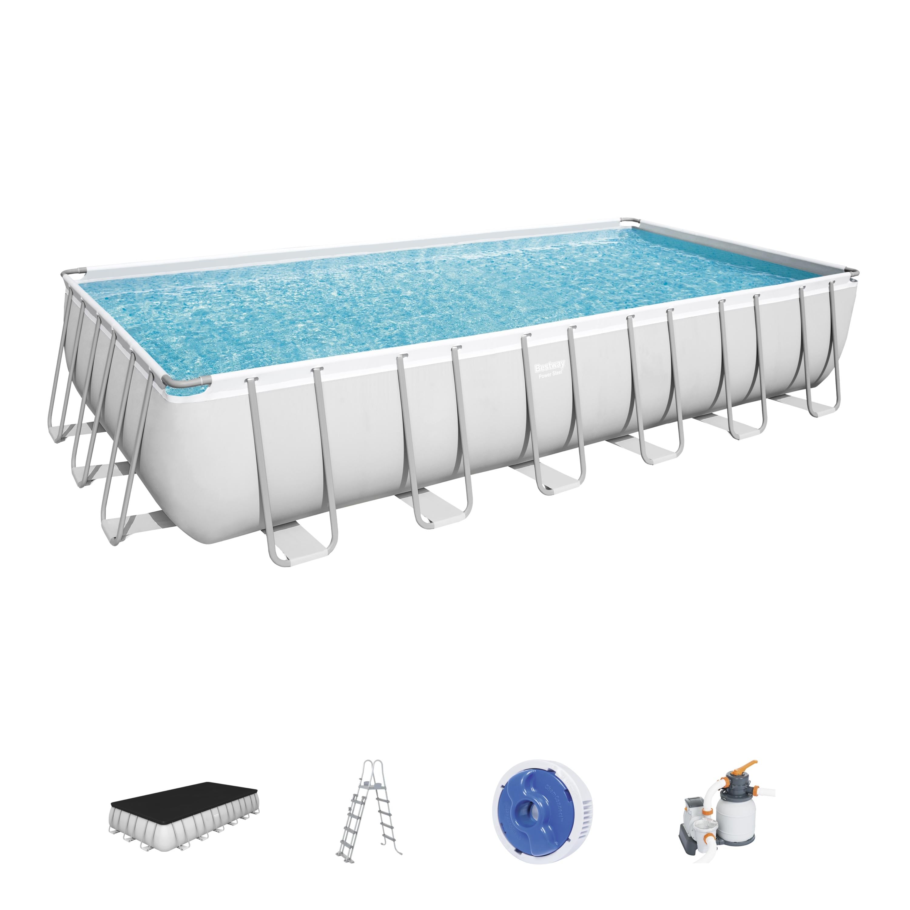 Piscine rectangulaire avec structure Power Steel Frame 732X366X132 Bestway 56475